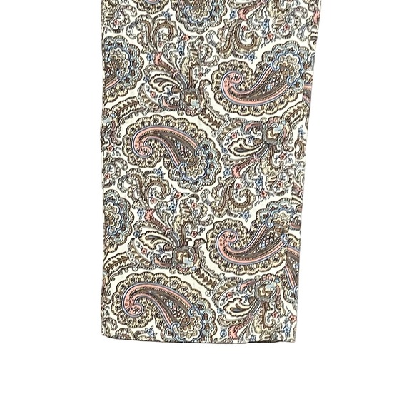 Talbots The Perfect Crop Pants Size 4 Multi Color Floral Stretch Womens 31X26 - Picture 3 of 8